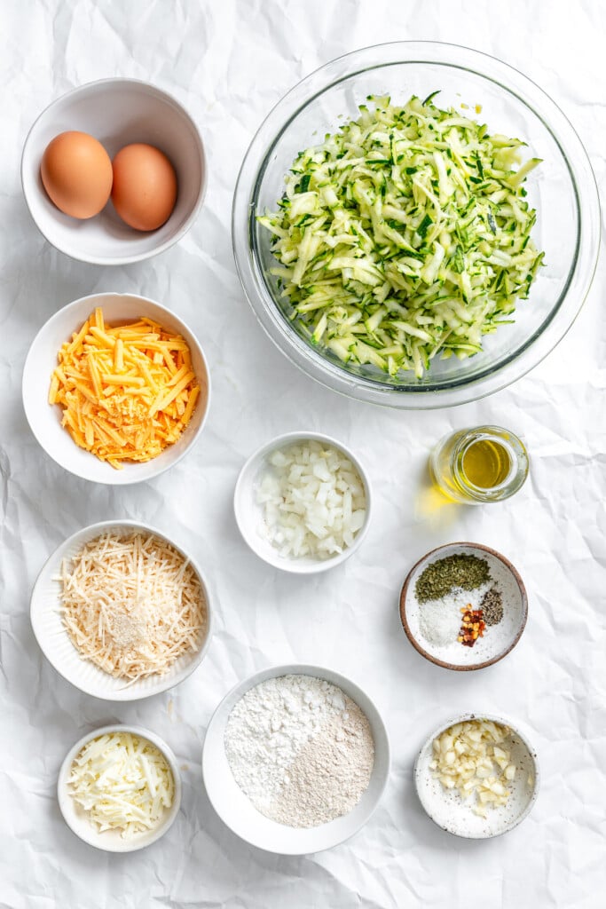 Easy Zucchini Fritters ingredients 