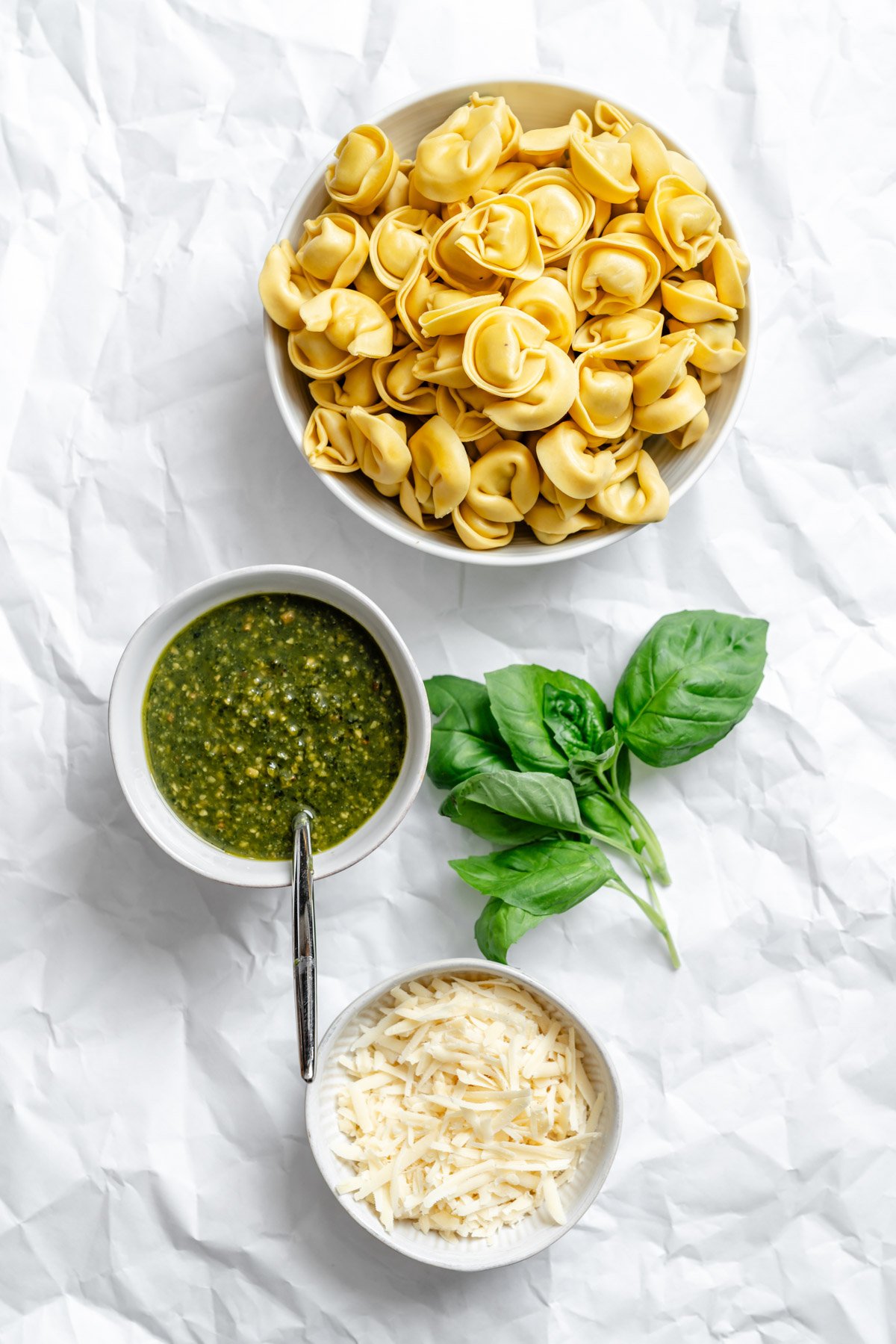 recipe ingredients in small bowls 