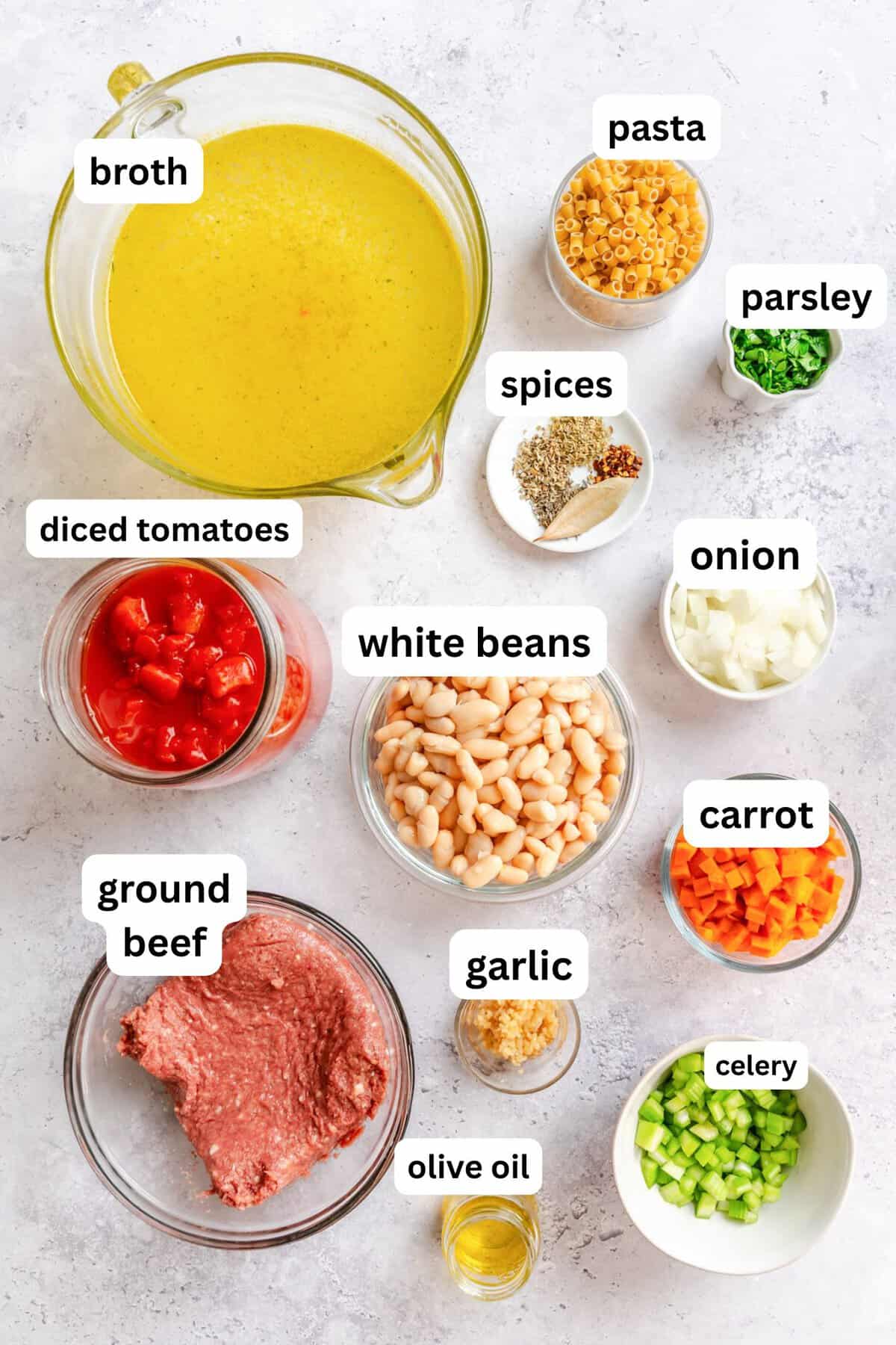 Recipe Ingredients Pasta e Fagioli