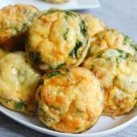 Breakfast Egg Muffins with spinach.