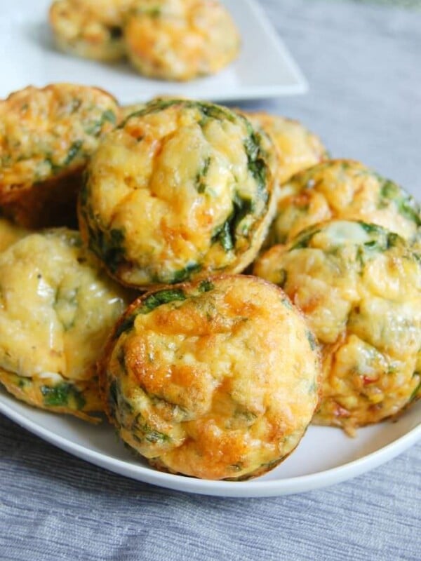 Breakfast Egg Muffins with spinach.