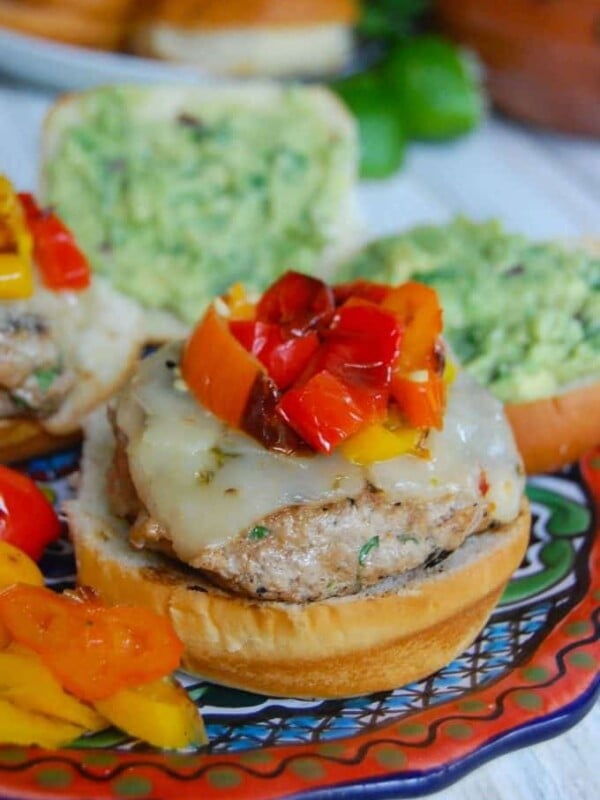 Sweet and Spicy Turkey Burgers with Guacamole