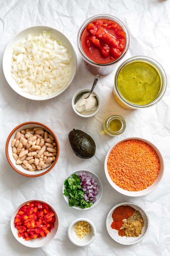 Lentil Bean Chili recipe ingredients 
