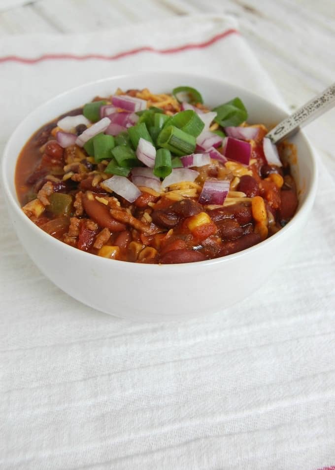 Slow Cooker Sweet and Spicy Three Bean Chili