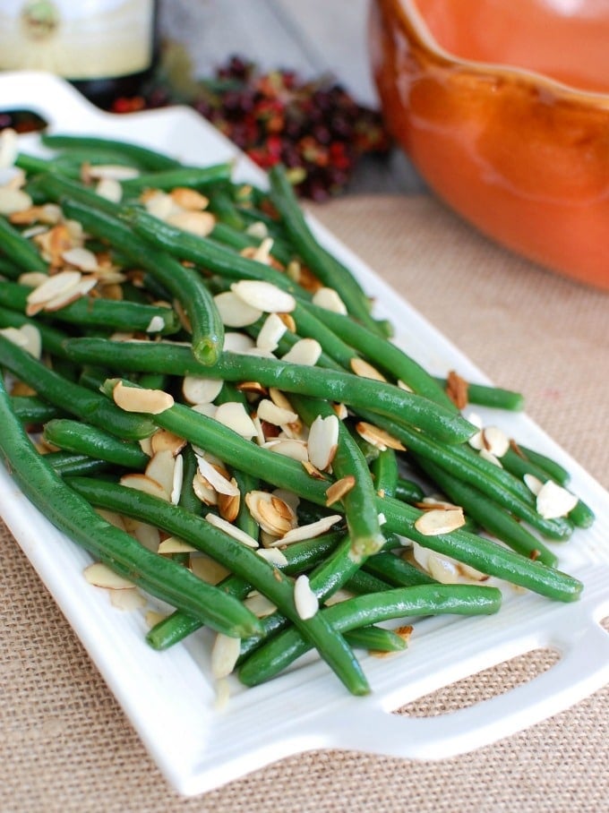 Green Beans with Brown Butter and Toasted Almonds via A Cedar Spoon