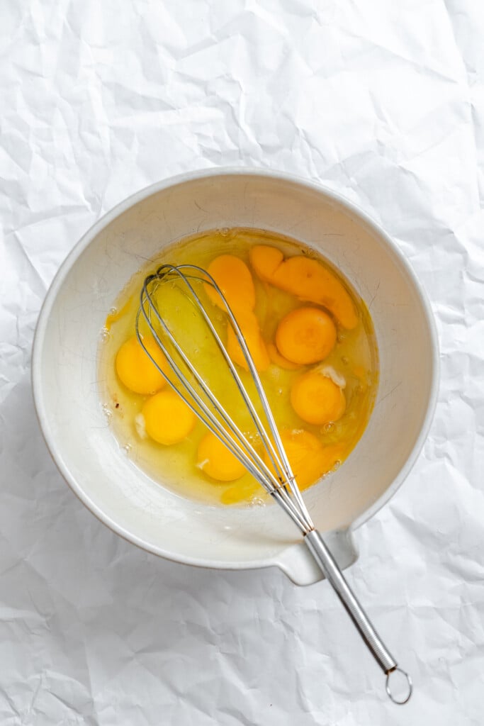 Cheesy Black Bean Egg Bake eggs in a bowl 