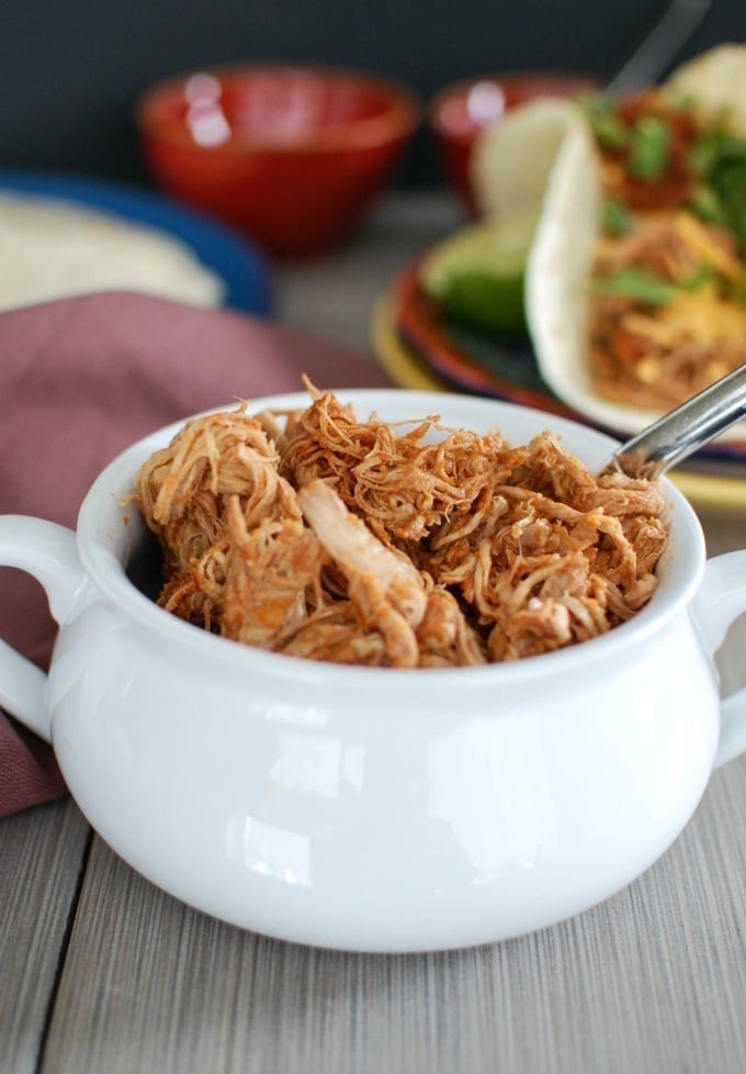 Slow Cooker Shredded Pork Tacos -yum!