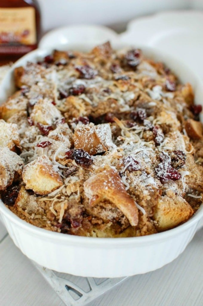 Overnight Coconut Cranberry French Toast Bake - yum!