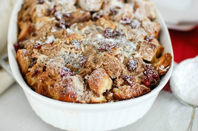 Overnight Cranberry Coconut French Toast Bake - wake up to this!