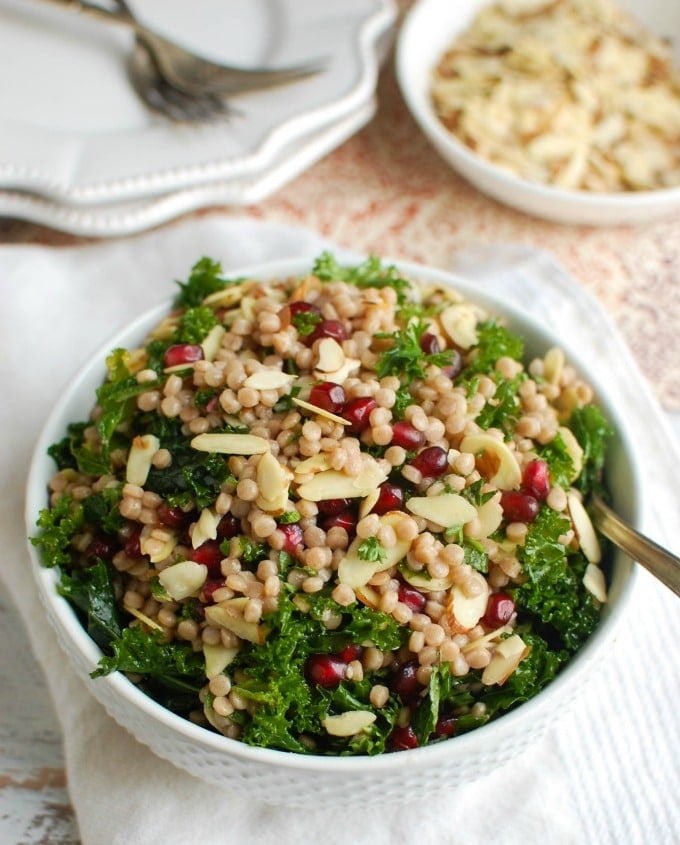 Kale Couscous Pomegranate Salad - salad