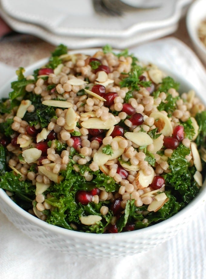Kale Couscous Pomegranate Salad - healthy