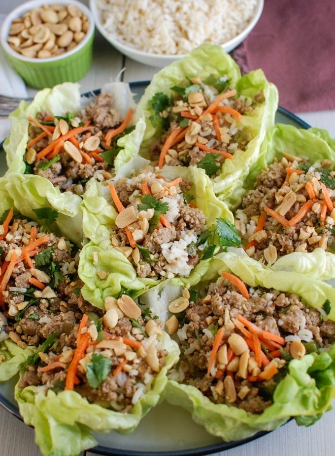Thai Turkey Brown Rice Lettuce Wraps - so good