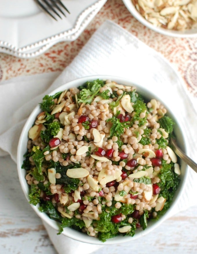 Kale Couscous Pomegranate Salad - the best salad