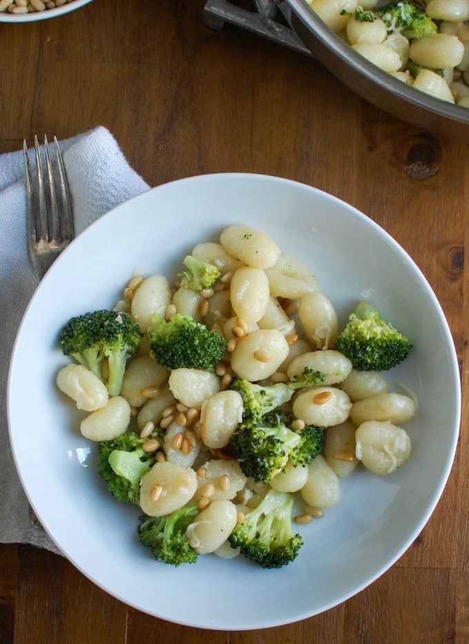 Browned Butter Gnocchi with Broccoli and Pine Nuts - So simple to make