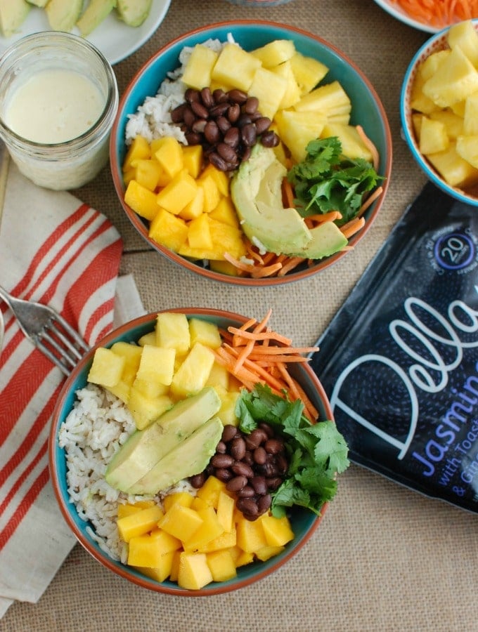 Tropical Coconut Rice Bowl above shot.