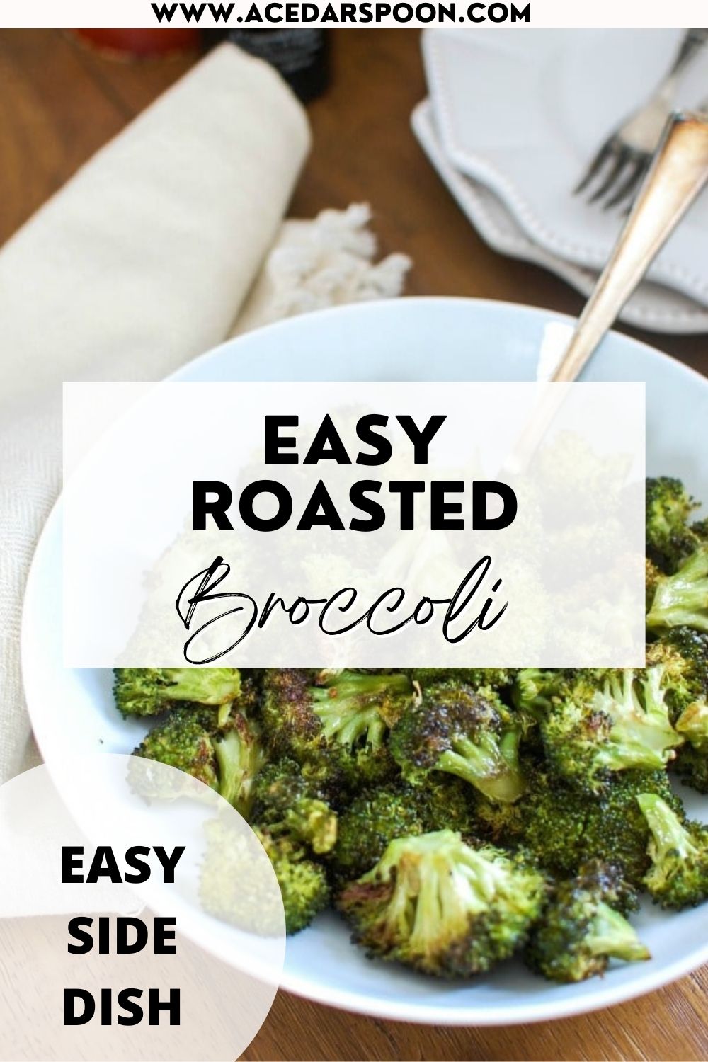Roasted Broccoli with logo.