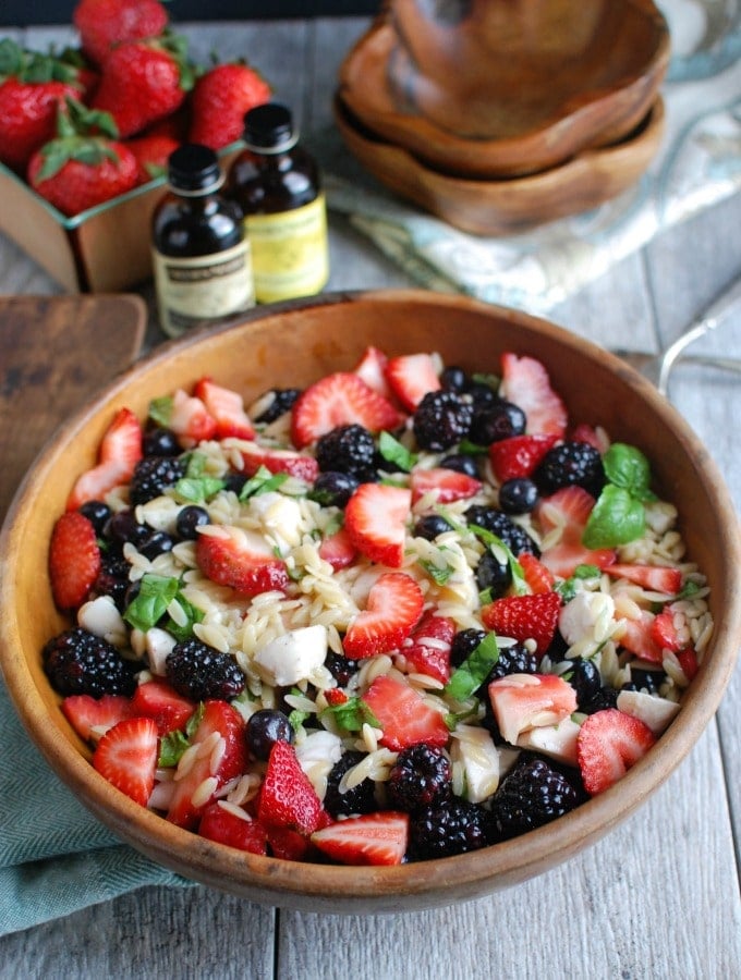 Mixed Berry Caprese Salad - bright and fresh
