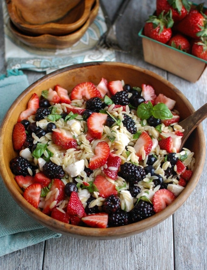 Mixed Berry Caprese Salad - the perfect summer salad