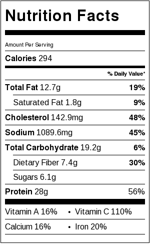 Asian Shrimp Edamame Stir-Fry - nutritional information