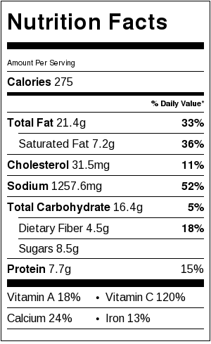 Greek Village Salad - nutritional information