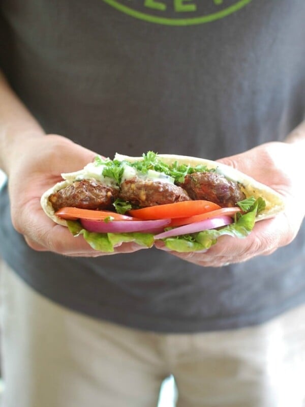 Mediterranean Burger with Mint Yogurt Sauce - the best