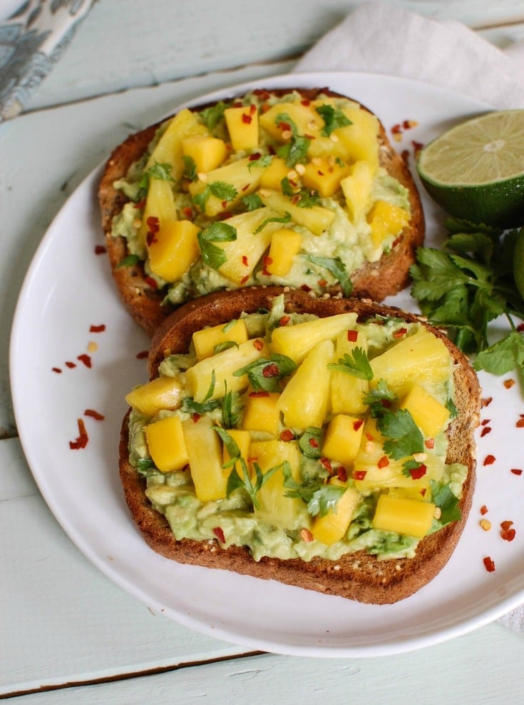 Tropical Avocado Toast - A Cedar Spoon