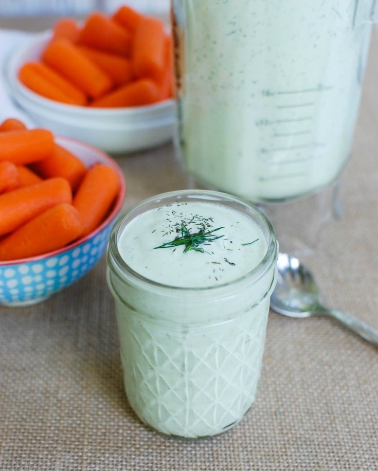 Creamy Dill Sauce Recipe with dill on top.