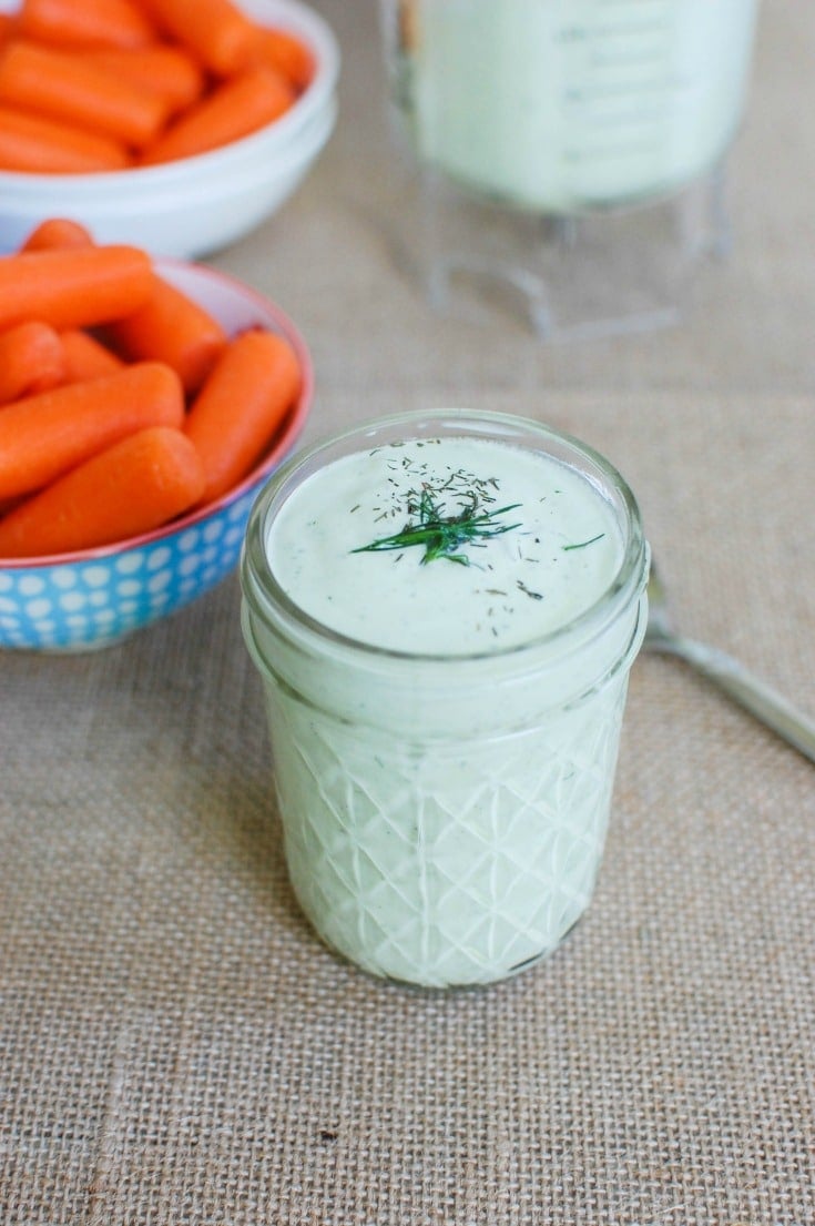 Creamy Dill Sauce Recipe with carrots.