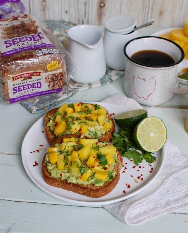 Tropical Avocado Toast - snack