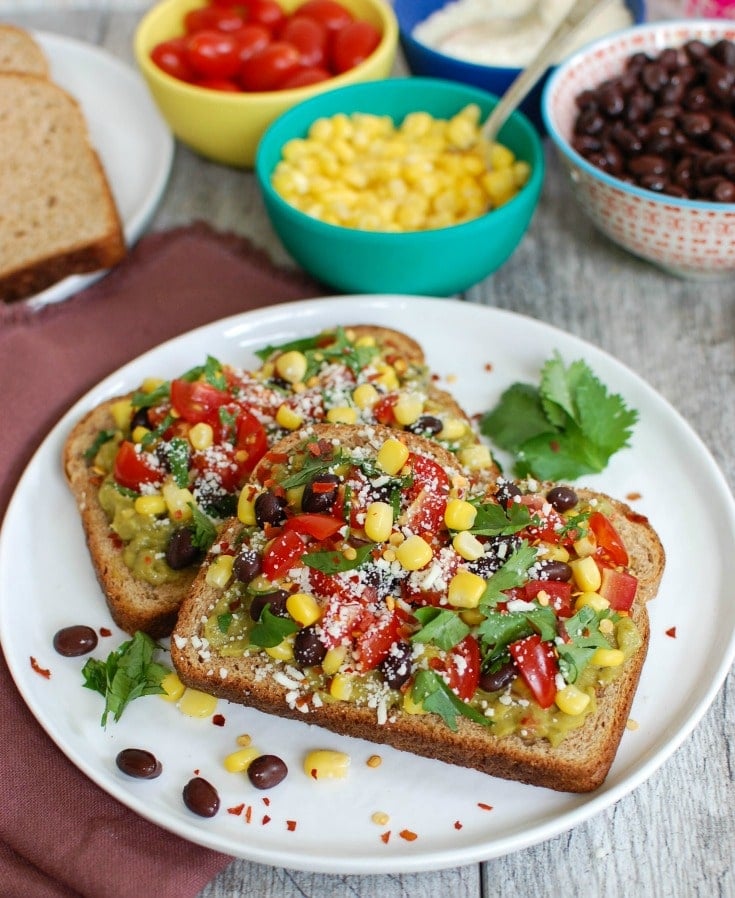 Southwestern Avocado Toast is a great way to wake up. Easy to make and filled with protein.