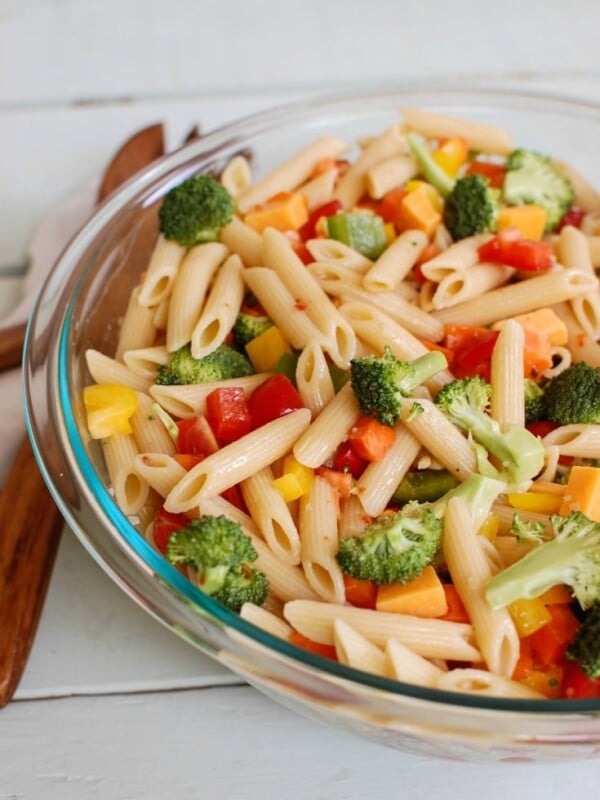 Classic Pasta Salad makes the perfect BBQ side dish. This is simple and packed with flavor.