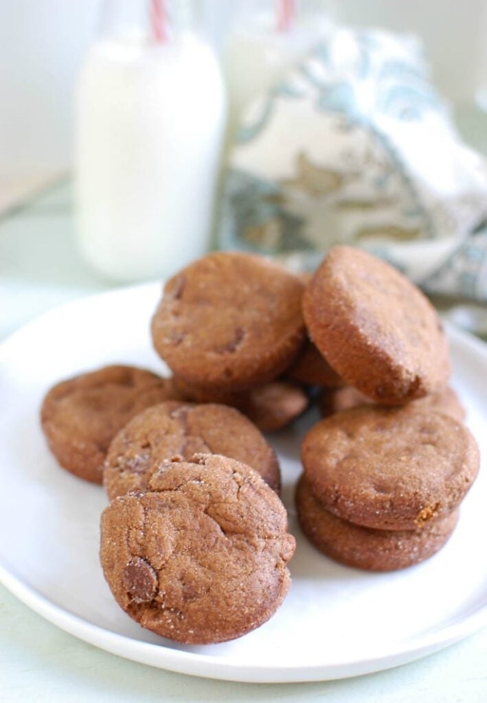Double Ginger Molasses Cookies belong to the chewy-molasses-cookie family, but they have so much flavor and so many surprises that they transcend the familiar. For starters, there’s both crystallized ginger and powdered ginger, lots of chopped dark chocolate and an optional bit of instant espresso too.