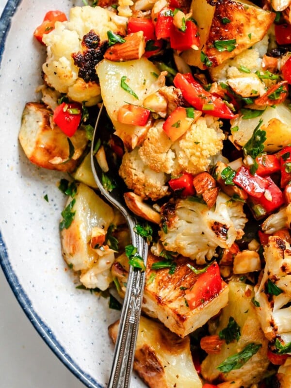 Cauliflower Potato Salad with logo