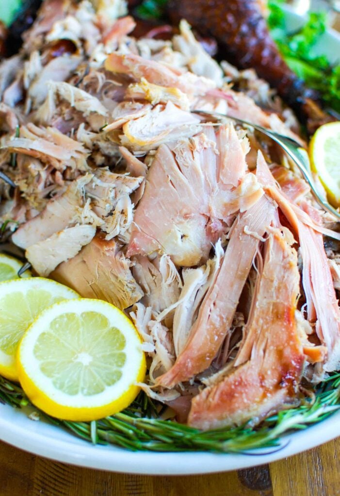 This Smoked Turkey recipe uses simple ingredients. Turkey is slowly smoked creating a crispy skin, tender inside and tons of flavor. If you are looking for a fun, new way to cook your Thanksgiving or Christmas turkey, look no further!