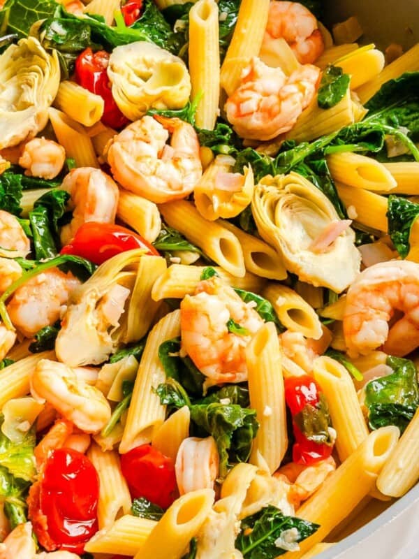 20 Minute Shrimp Kale Pasta