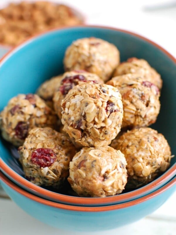 Cranberry Almond Energy Bites in bowl