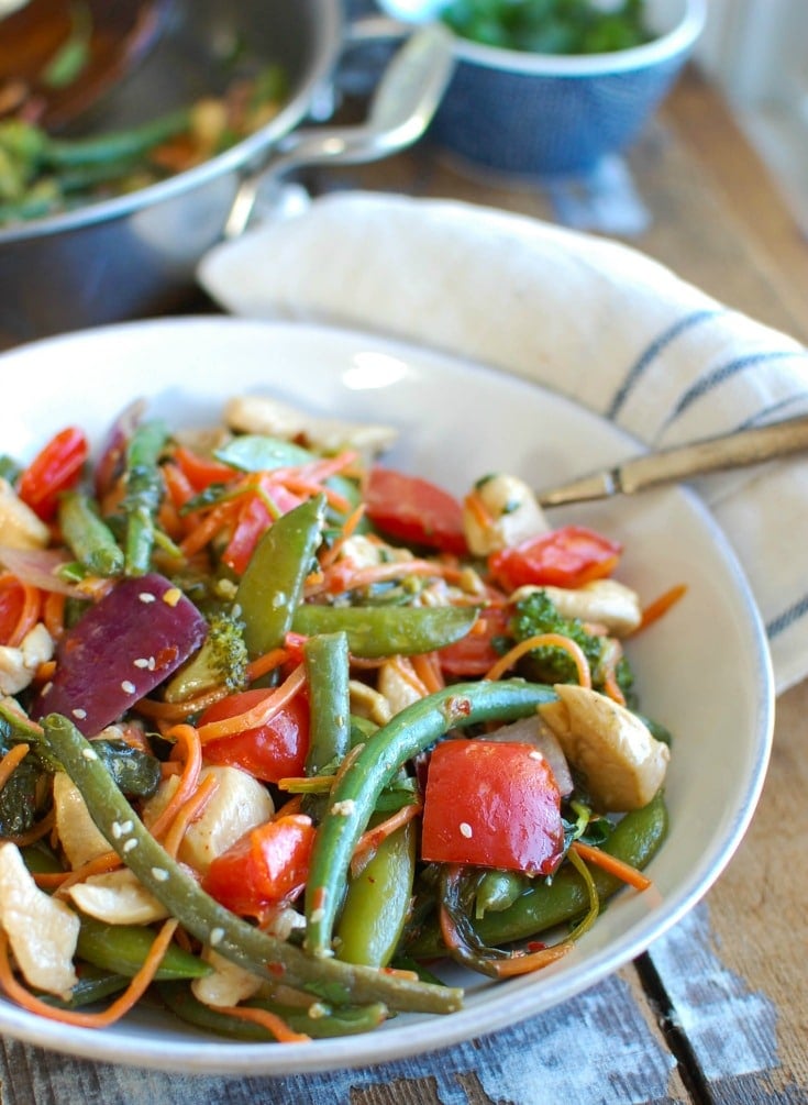 Orange Chicken Vegetable Stir Fry Image 1 - A Cedar Spoon