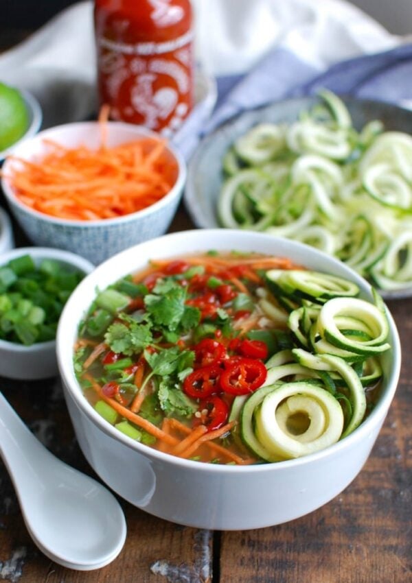 Spicy Chicken Soup in bowl