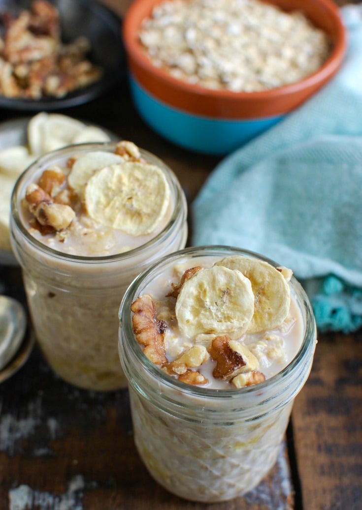 Overnight Banana Bread Oatmeal - A Cedar Spoon