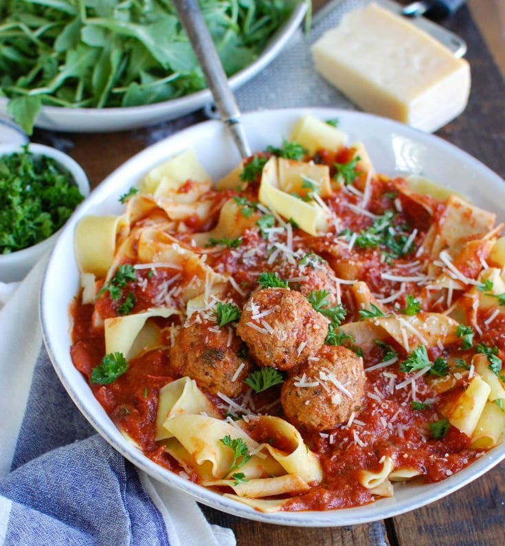 Slow Cooker Veal Meatballs in bowl.