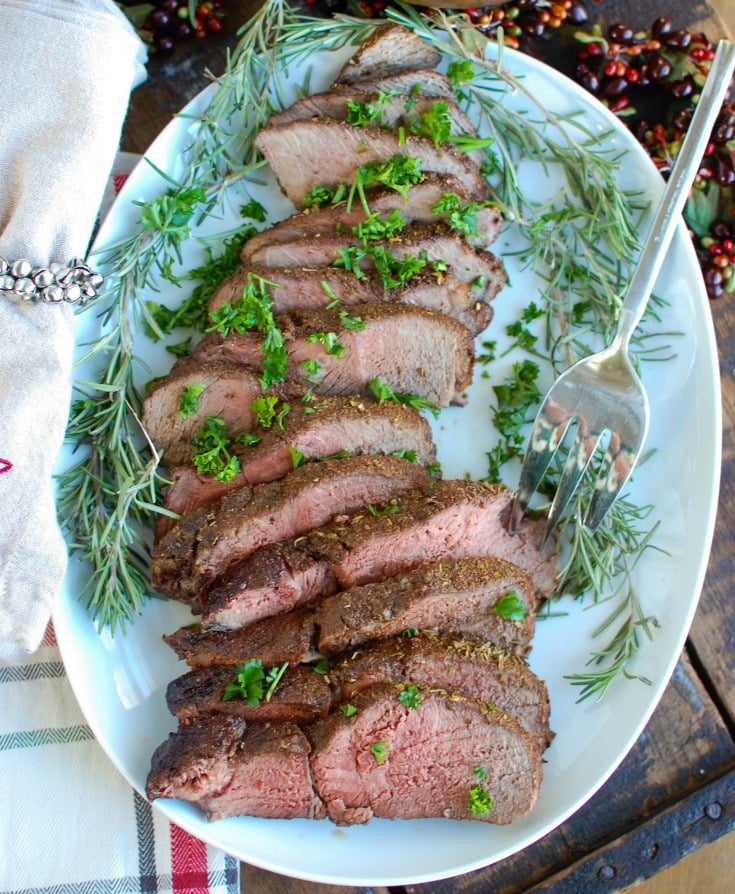 Mediterranean Crusted Sirloin Beef Roast is a flavorful, mouthwatering meal to serve at the holidays or for a get together. Roast and toast with your guests using the flavors of the Mediterranean paired with a juicy, tender top sirloin roast. 