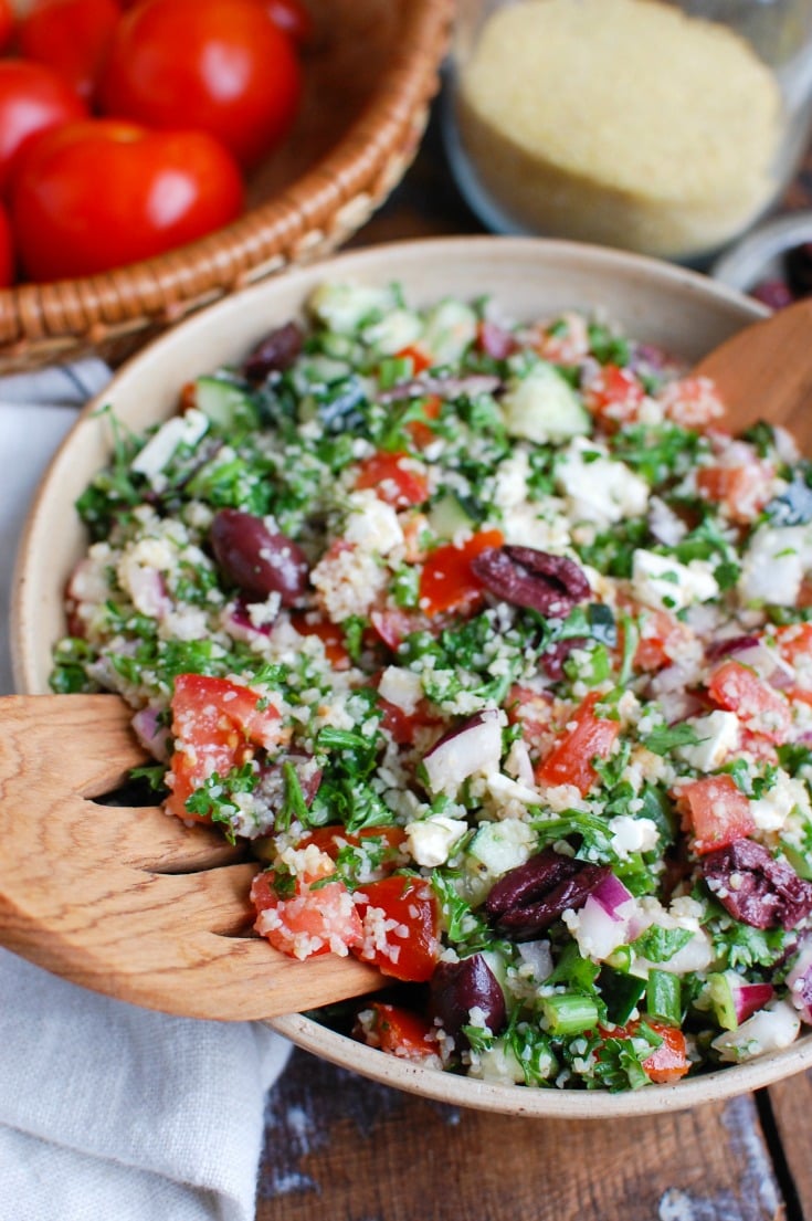 Greek Tabbouleh with tomatoes. 