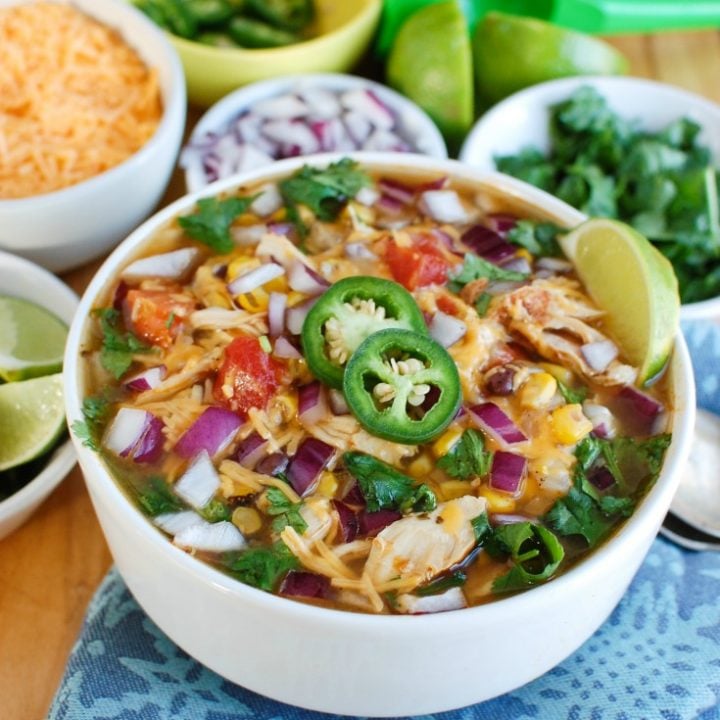 Instant Pot Chicken Tortilla Soup - A Cedar Spoon