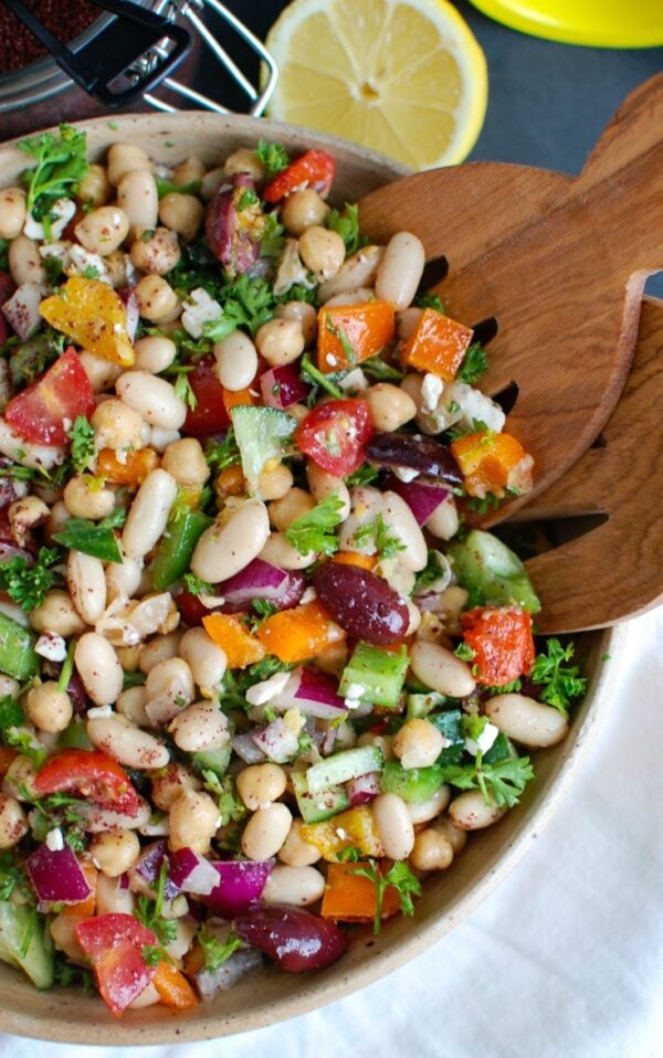 Mediterranean Bean Salad Image 8 - A Cedar Spoon