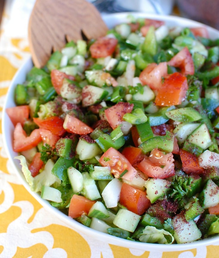 Easy Lebanese Salad Side View
