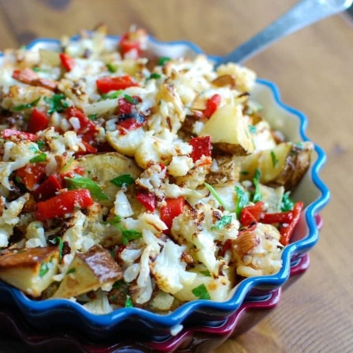 Cauliflower Pepper Potato Salad