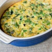 Cheesy Black Bean Salsa Verde Egg Bake