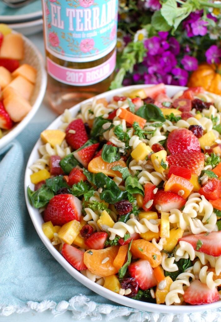 Spring Pasta Salad with Rose Wine
