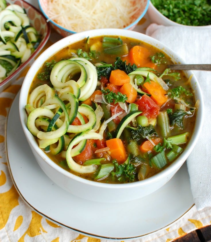 Spring Vegetable Minestrone Image Far View