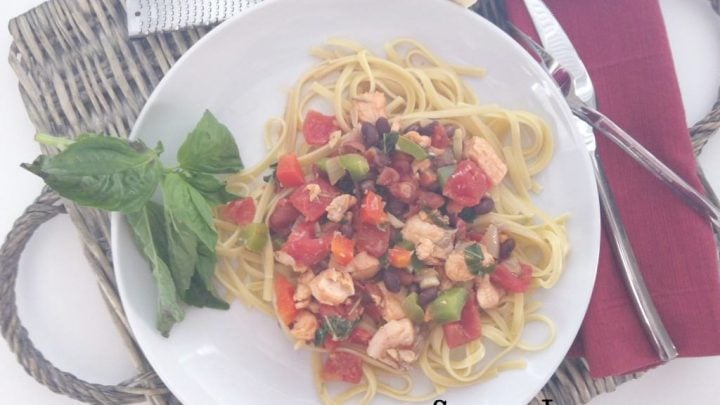 Salmon Linguine {Mom's Cooking Series}